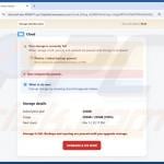Cloud Storage Renewal Failed Email Scam web example 3