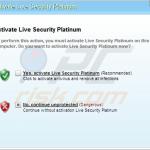 Live Security Platinum fake warning message