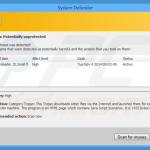 system defender generating fake security warning messages
