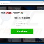 Website used to promote YourTemplateFinder browser hijacker