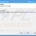 gamesdesktop adware installer sample 12