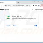 Malicious Google Chrome extension causing unwanted redirects to search.yahoo.com (National Parks Tab)