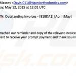 infected email message spreading ransomware sample 3
