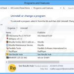 see results hub adware uninstall via Control Panel