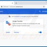 Malicious Google Chrome extension causing unwanted redirects to bing.com (fake Google Translate)
