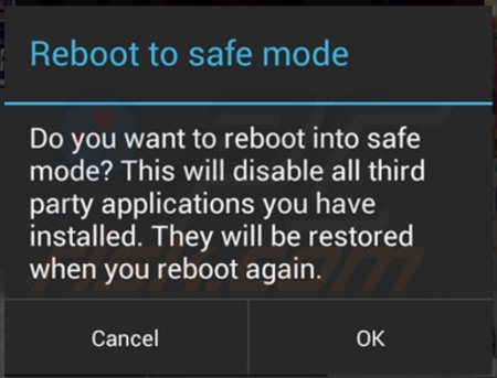 booting android device into safe mode step 3