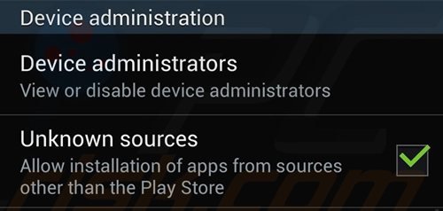 android disabling unknown sources app installation