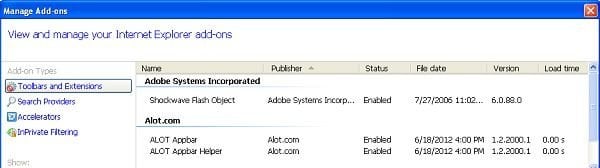 alot toolbar internet explorer