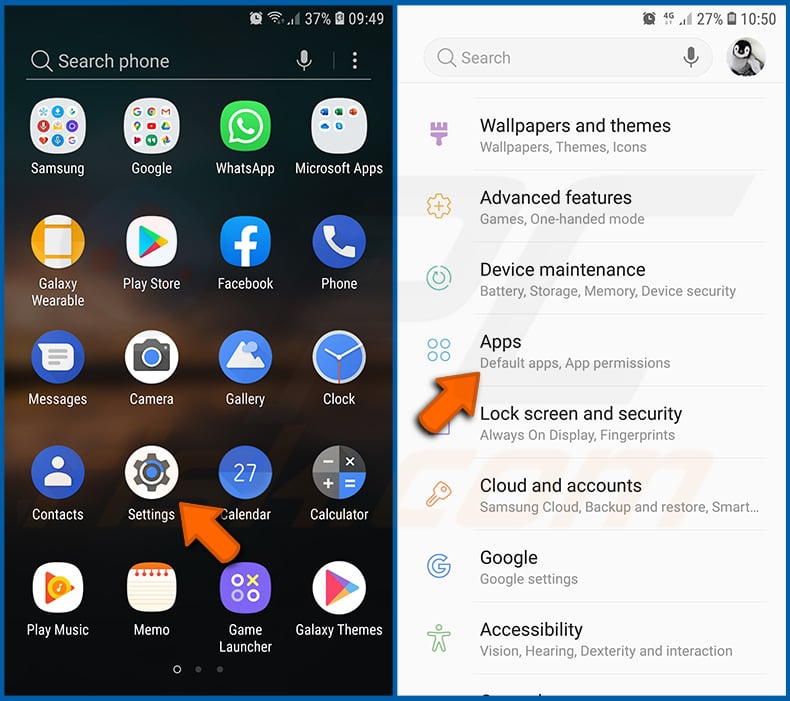 Resetting Chrome browser to default in Android operating system (step 1)