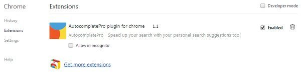 autocompletepro plugin uninstall google chrome