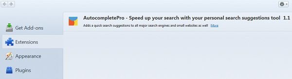 autocompletepro plugin uninstall mozilla firefox