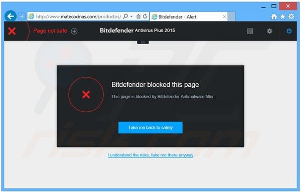 Bitdefender Antivirus Plus 2015 blocking malicious websites