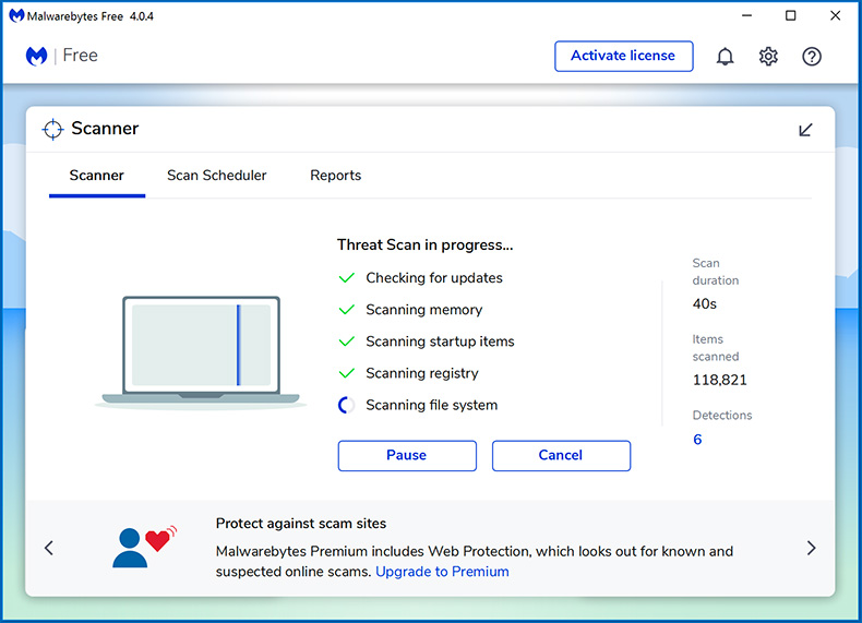 malwarebytes manual scanner better than auto