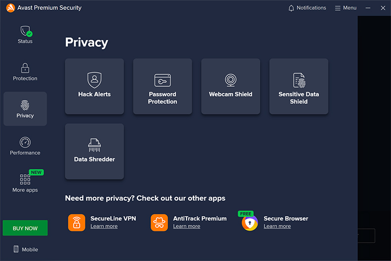 Avast Premium Security privacy security