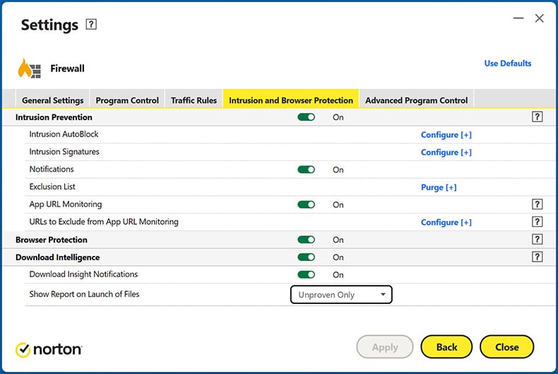 Norton AntiVirus Plus web browsing protection