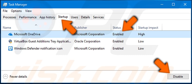 how to disable startup programs using task manager 