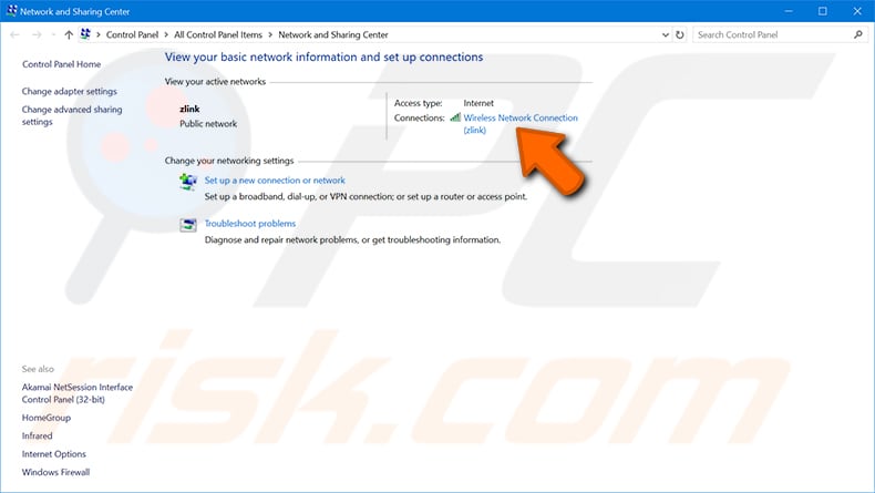 find your wi-fi password on a windows pc in windows 10 step 3