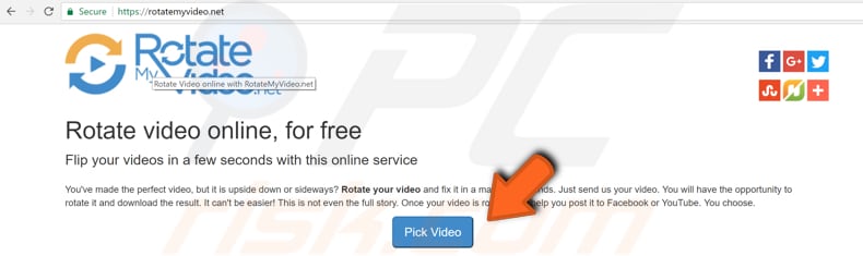 rotate video online step 1