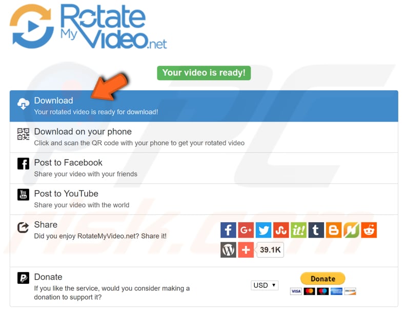 rotate video online step 3
