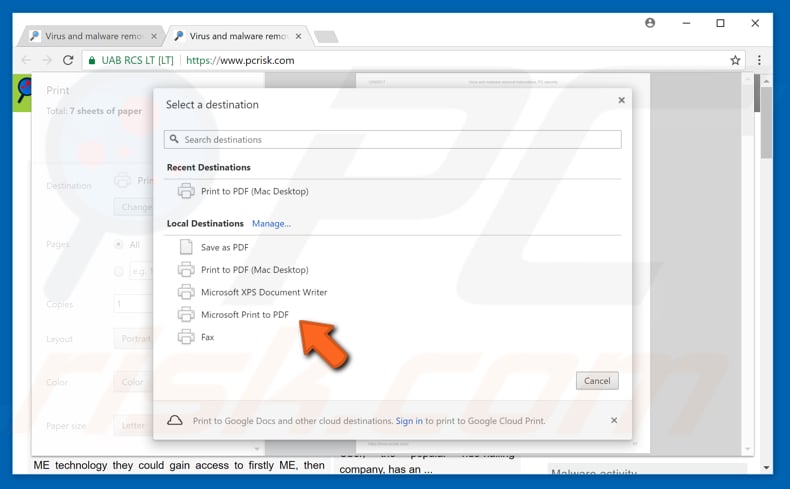 print to pdf windows 7
