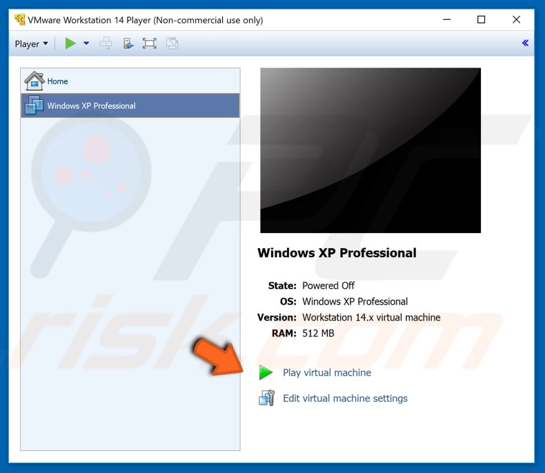 how to create virtual machine with VMware workstation 14 player step 7