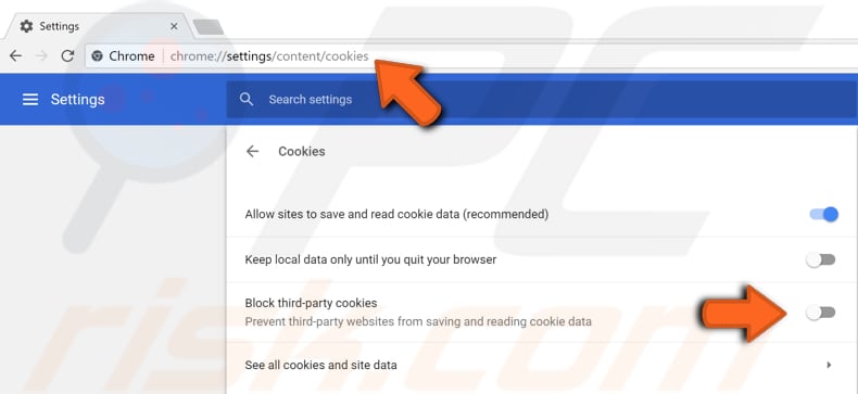 allow third party cookies 