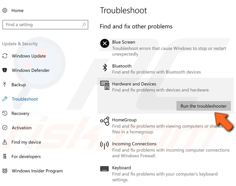 run windows troubleshooter step 3