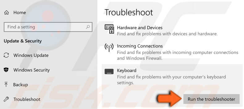 run windows troubleshooters step 3