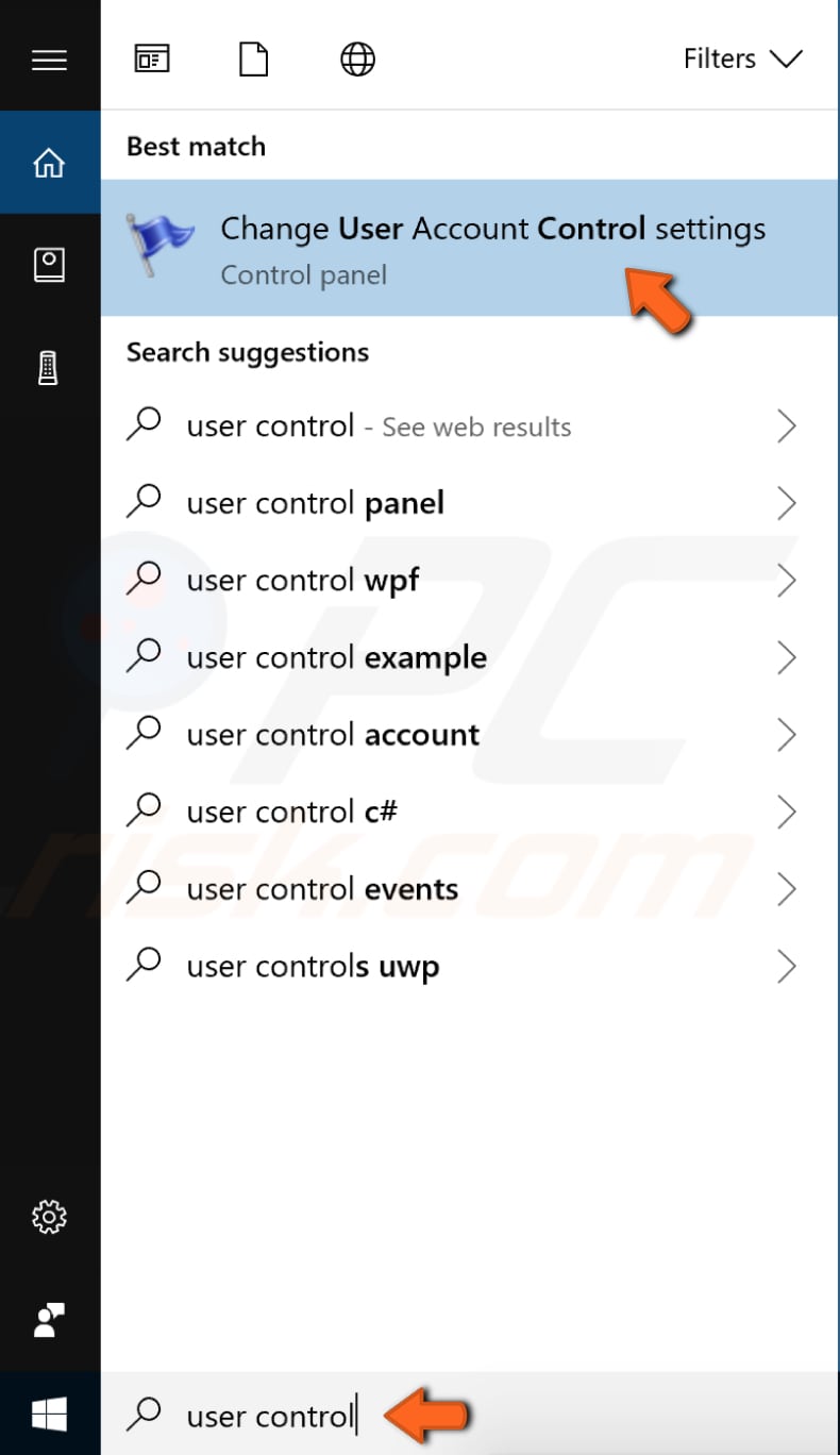 turn off user account control step 1