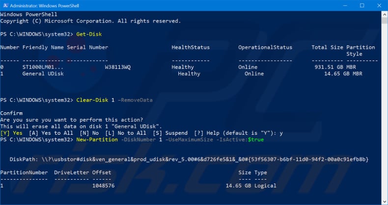 using power shell step 1