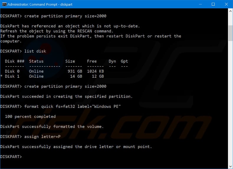 using Windows Assessment and Deployment Kit (WADK) To Create Windows PE Bootable USB Flash step 6