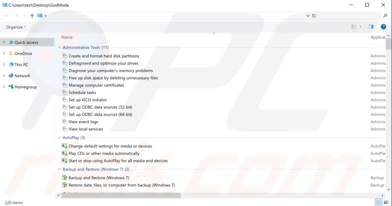 how to enable god mode in windows step 3