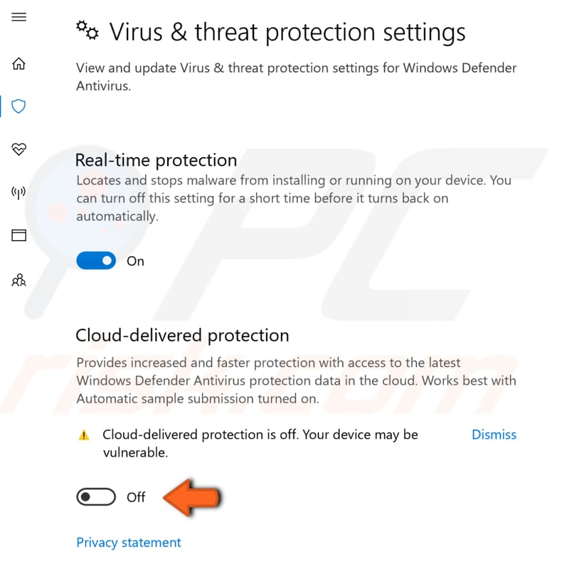 disable windows defender cloud protection step 3