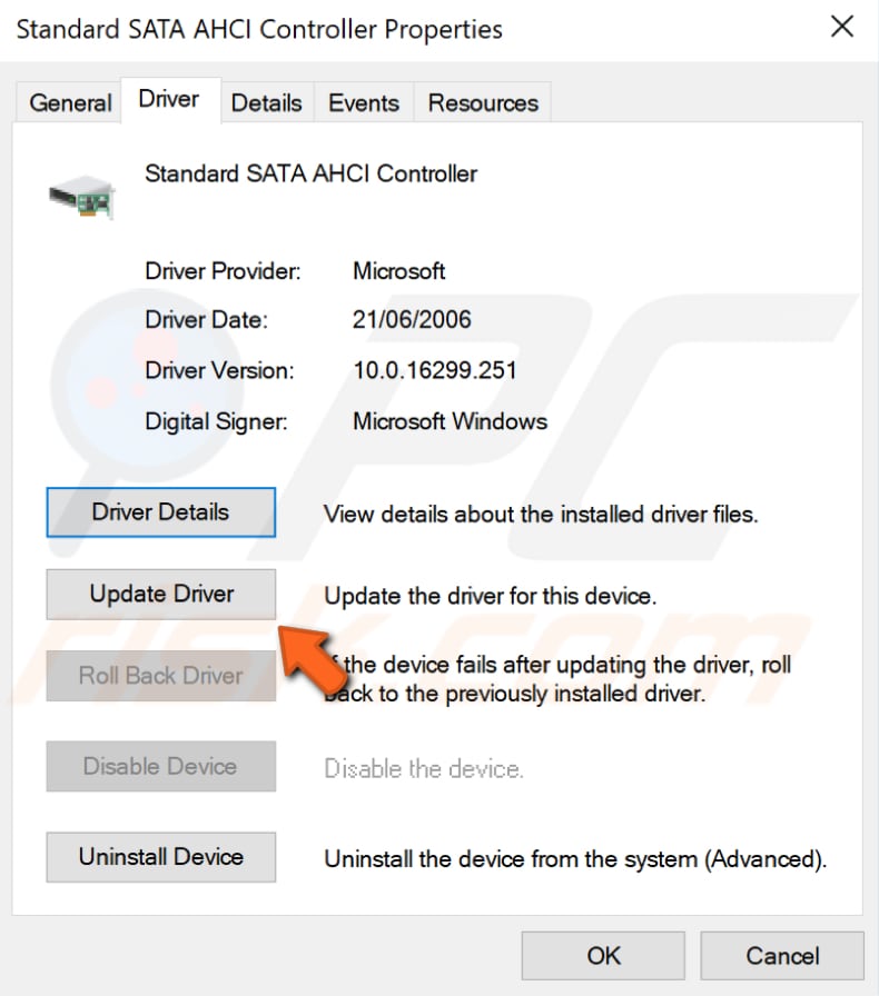 standard ahci controller driver