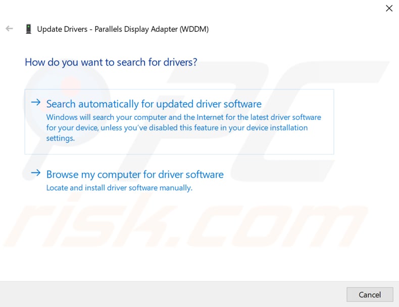 Click Browse my computer for driver software