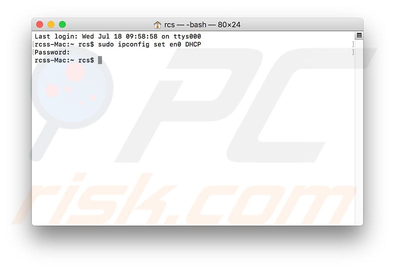 renew-dhcp-lease-terminal