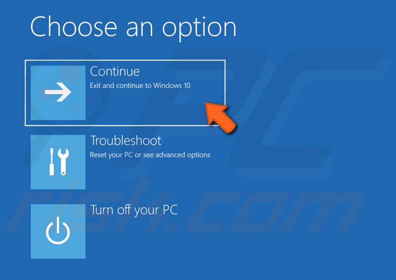 disable automatic startup repair step 1