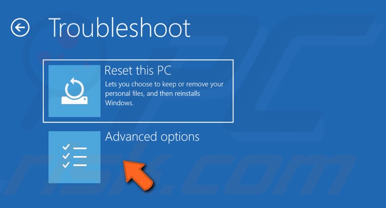 disable automatic startup repair step 2