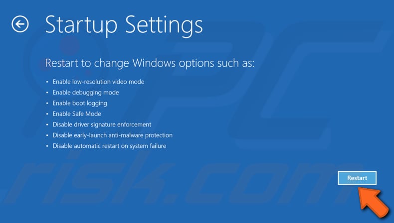 disable early launch anti-malware protection step 2