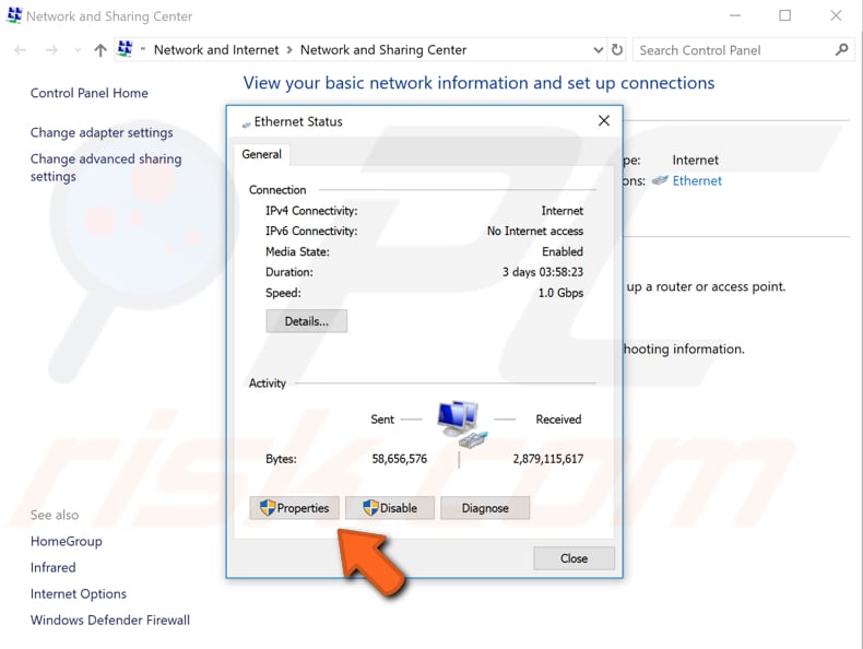 disable ipv6 on your computer step 4