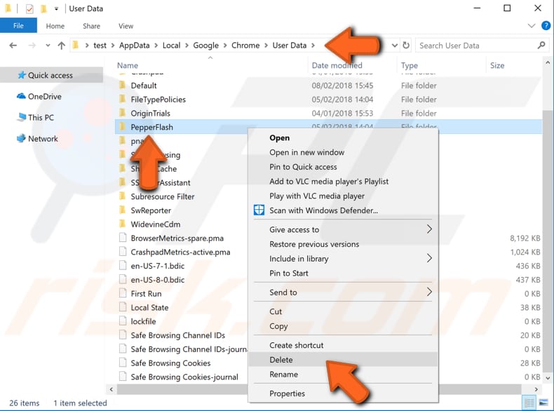 delete pepperflash folder step 3