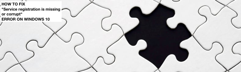 service registration is missing or corrupt