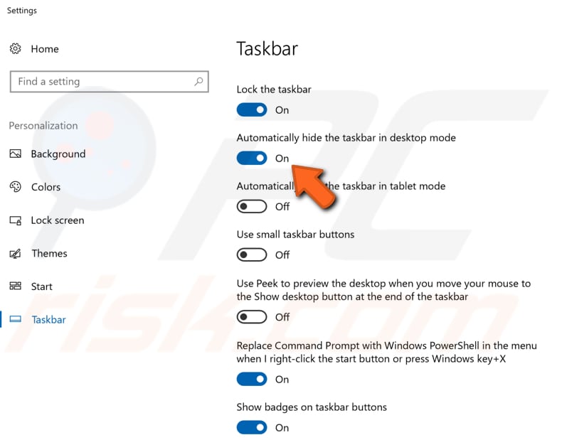 make sure that auto-hide feature is enabled step 2