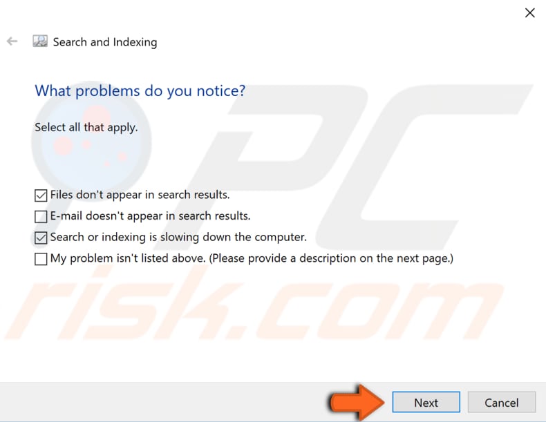 run windows troubleshooter step 3