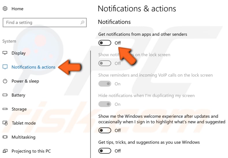 how to disable notifications completely 