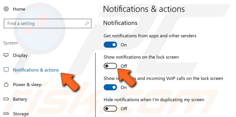 how to disable notifications on lock screen 