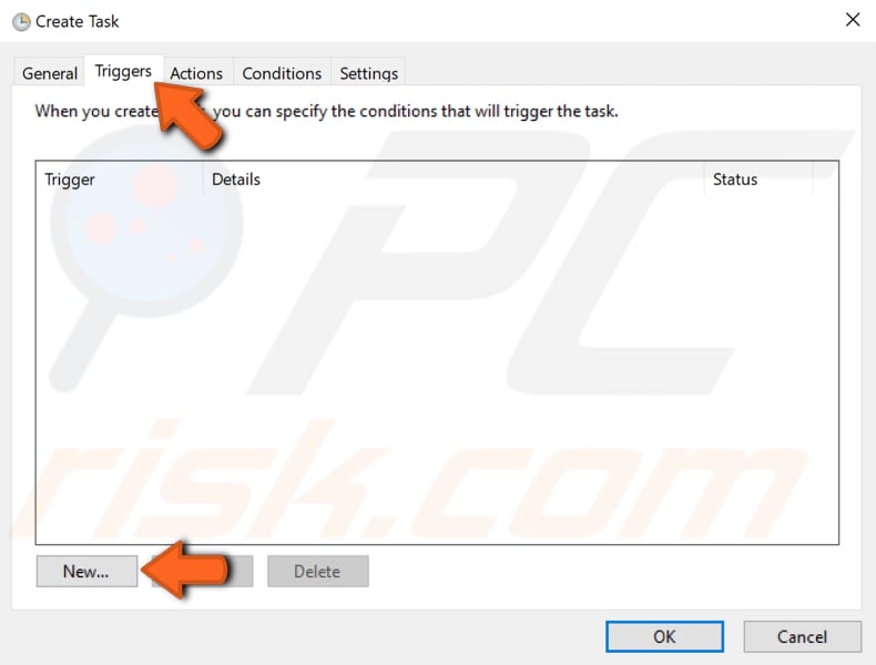 schedule automatic shutdown using windows task scheduler step 4