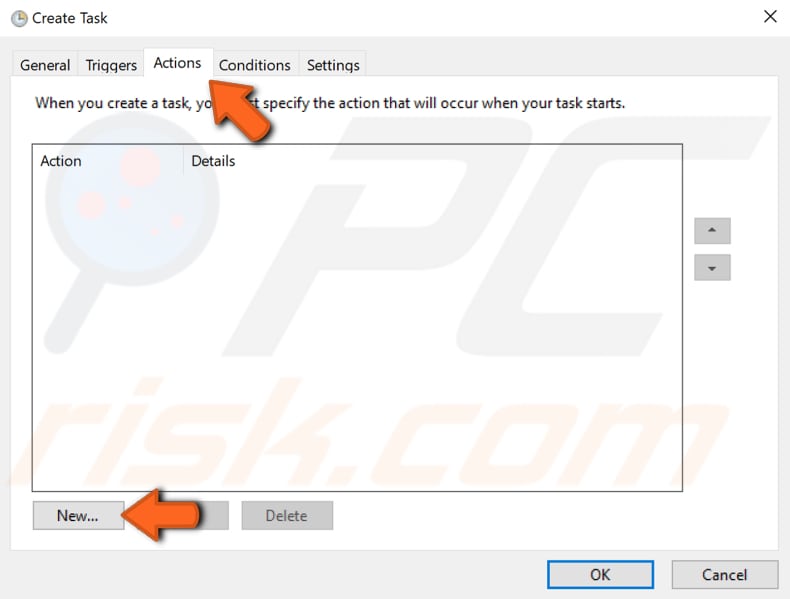schedule automatic shutdown using windows task scheduler step 6