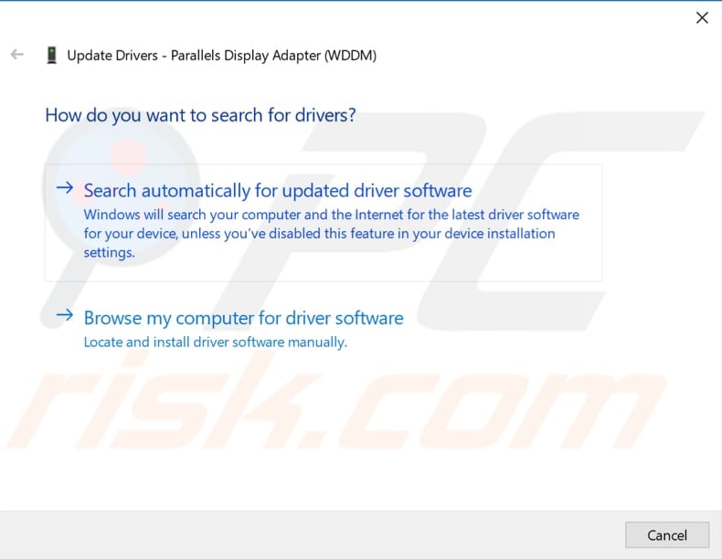 update display and network adapter driver step 3