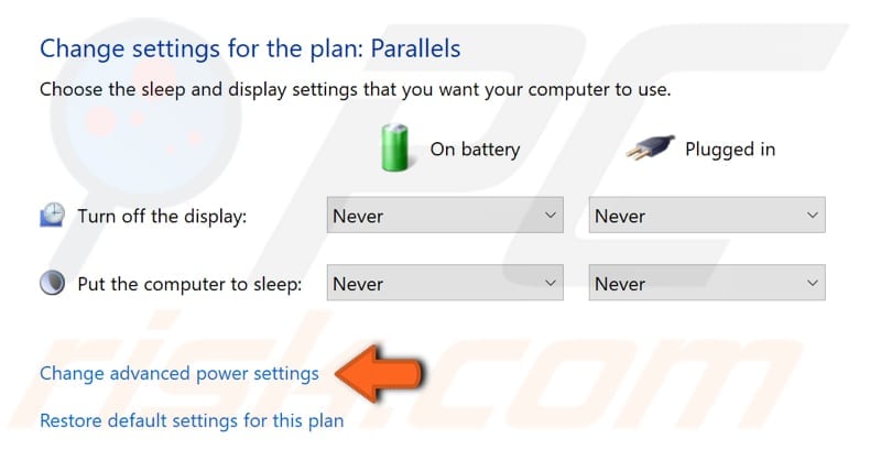 customize power settings step 4